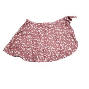 Andie Skirt Only Swim Sarong Bottom Side Tie Coverup Ditsy Floral Rose Pink Sz M